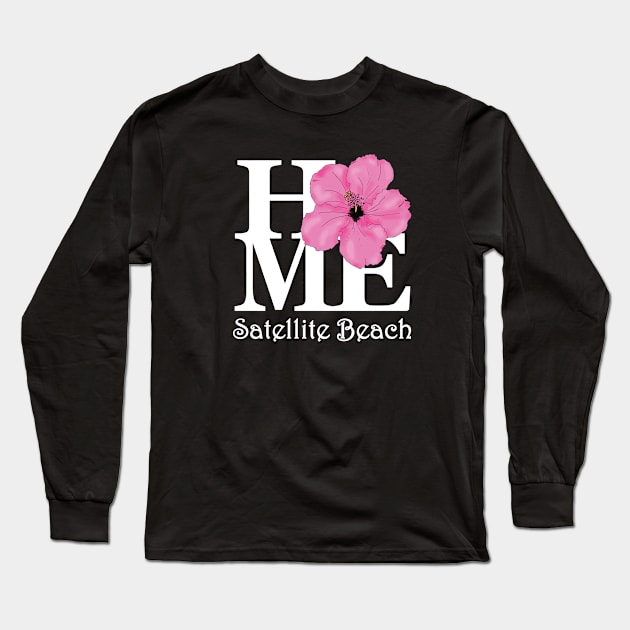 HOME Satellite Beach Pink Hibiscus Long Sleeve T-Shirt by SatelliteBeach